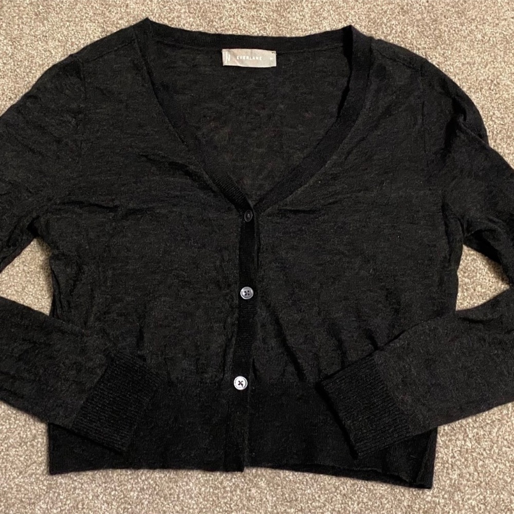EUC Featherweight alpaca cardigan